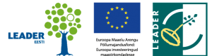 Eesti ja EL LEADER logo, EL embleemiga, horisontaalne, värviline
