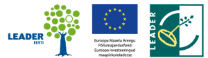 Eesti ja EL LEADER logo, EL embleemiga, horisontaalne, värviline
